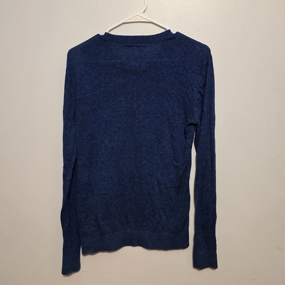 Hollister Blue Heathered Crewneck Long Sleeve Top XS - Picture 4 of 4
